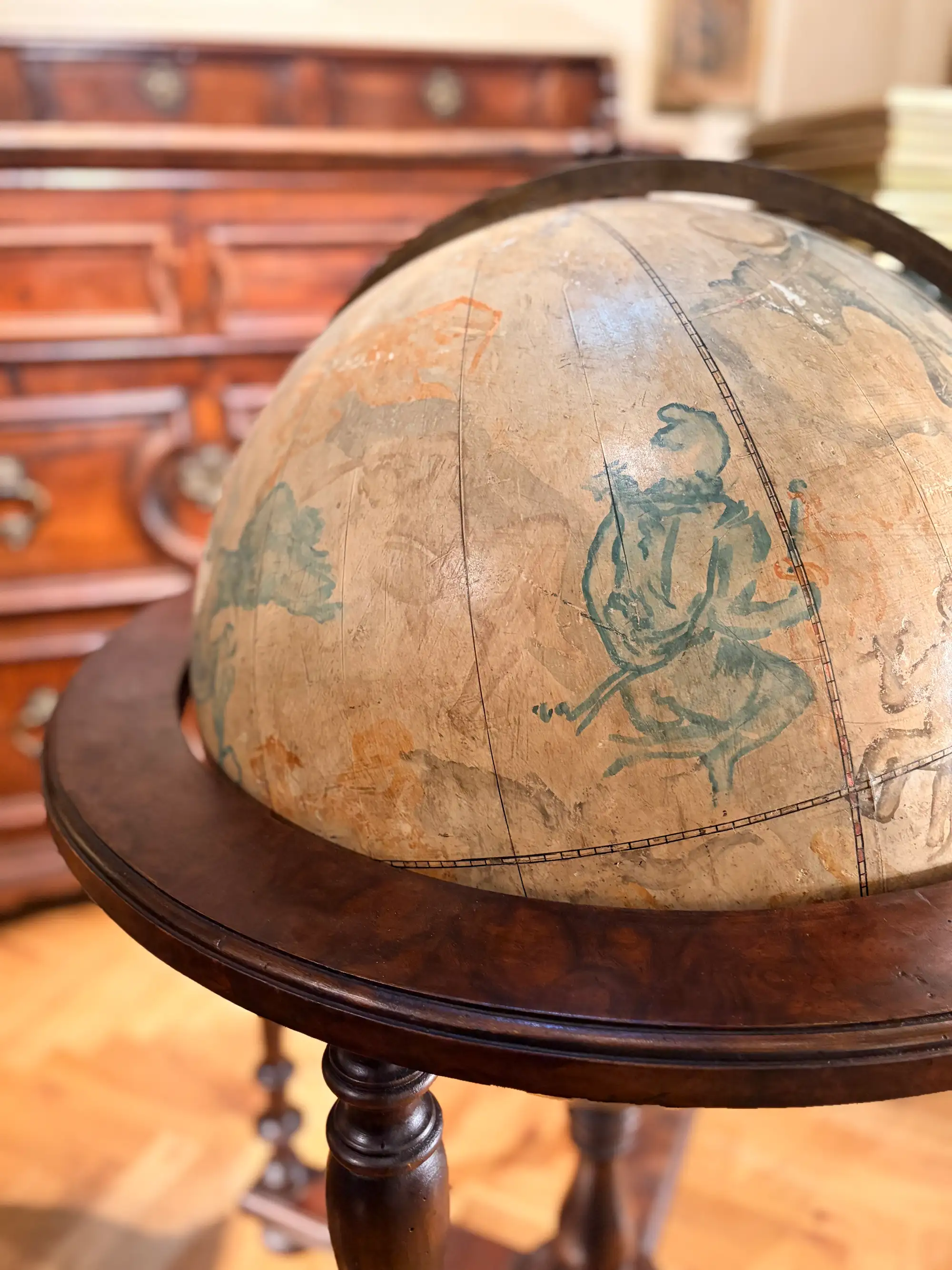 Globo Celeste Italiano del XIX Secolo su Base in Legno Tornito - immagine 11