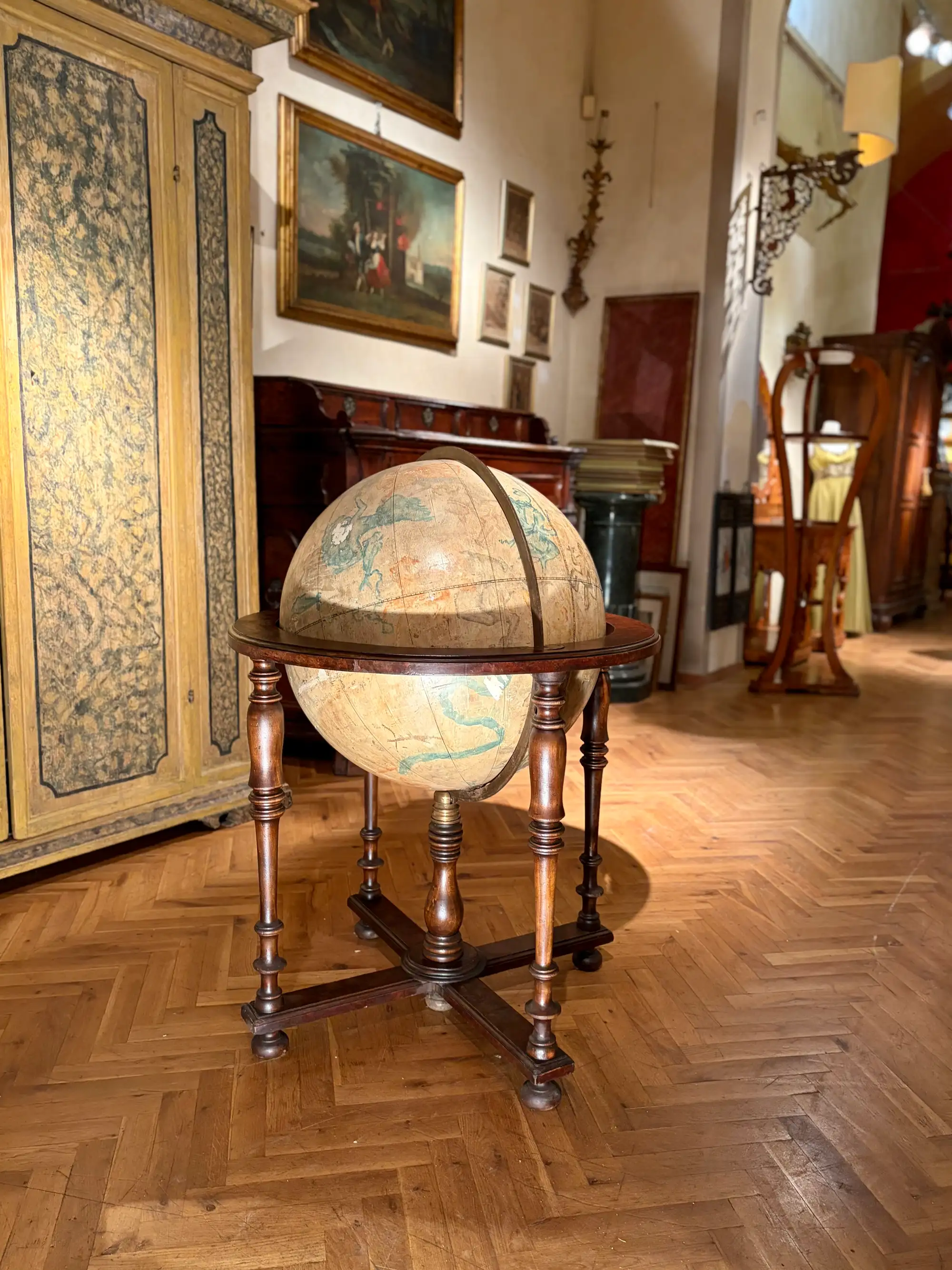 Globo Celeste Italiano del XIX Secolo su Base in Legno Tornito - immagine 16