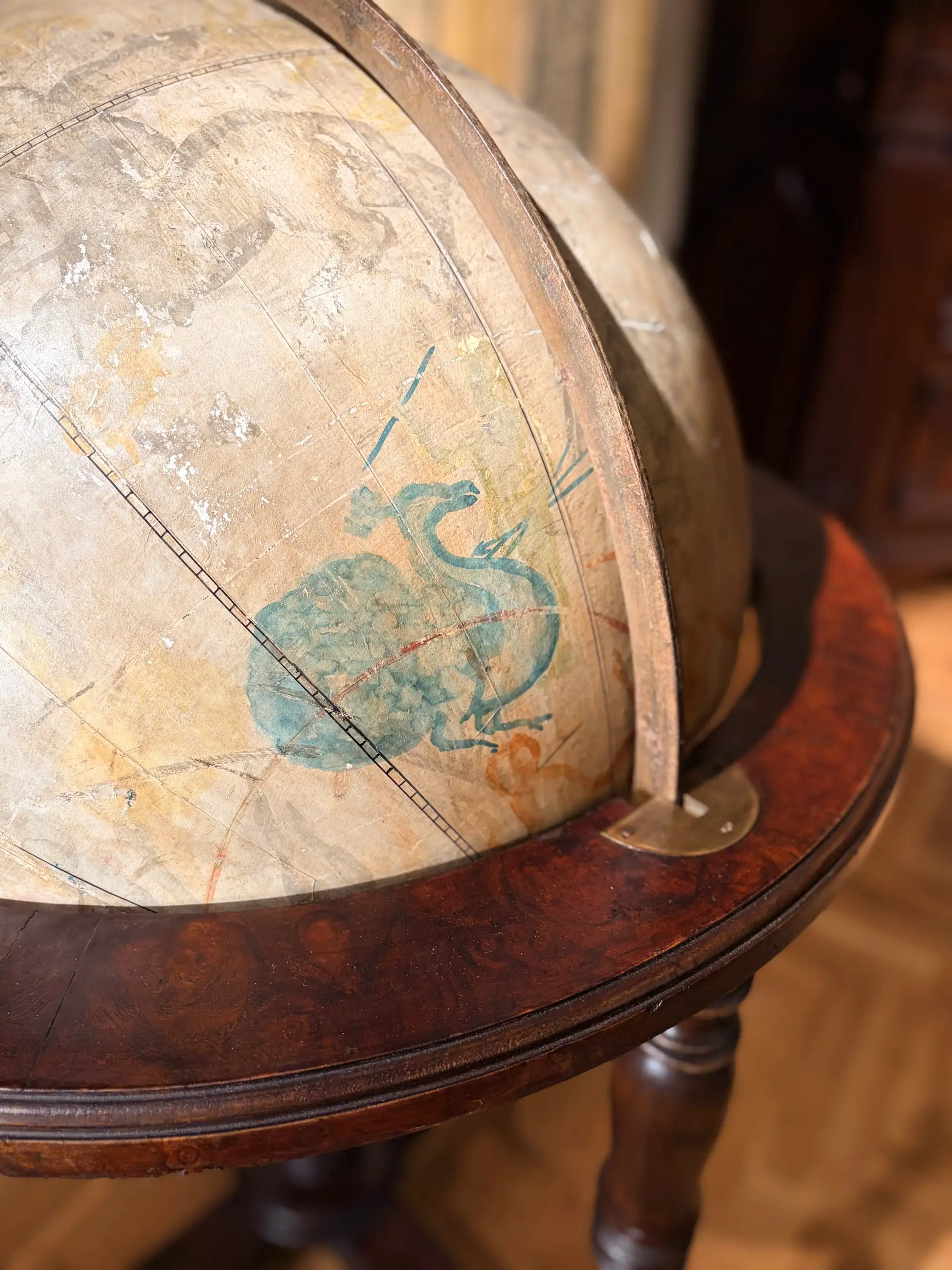 Globo Celeste Italiano del XIX Secolo su Base in Legno Tornito - immagine 17