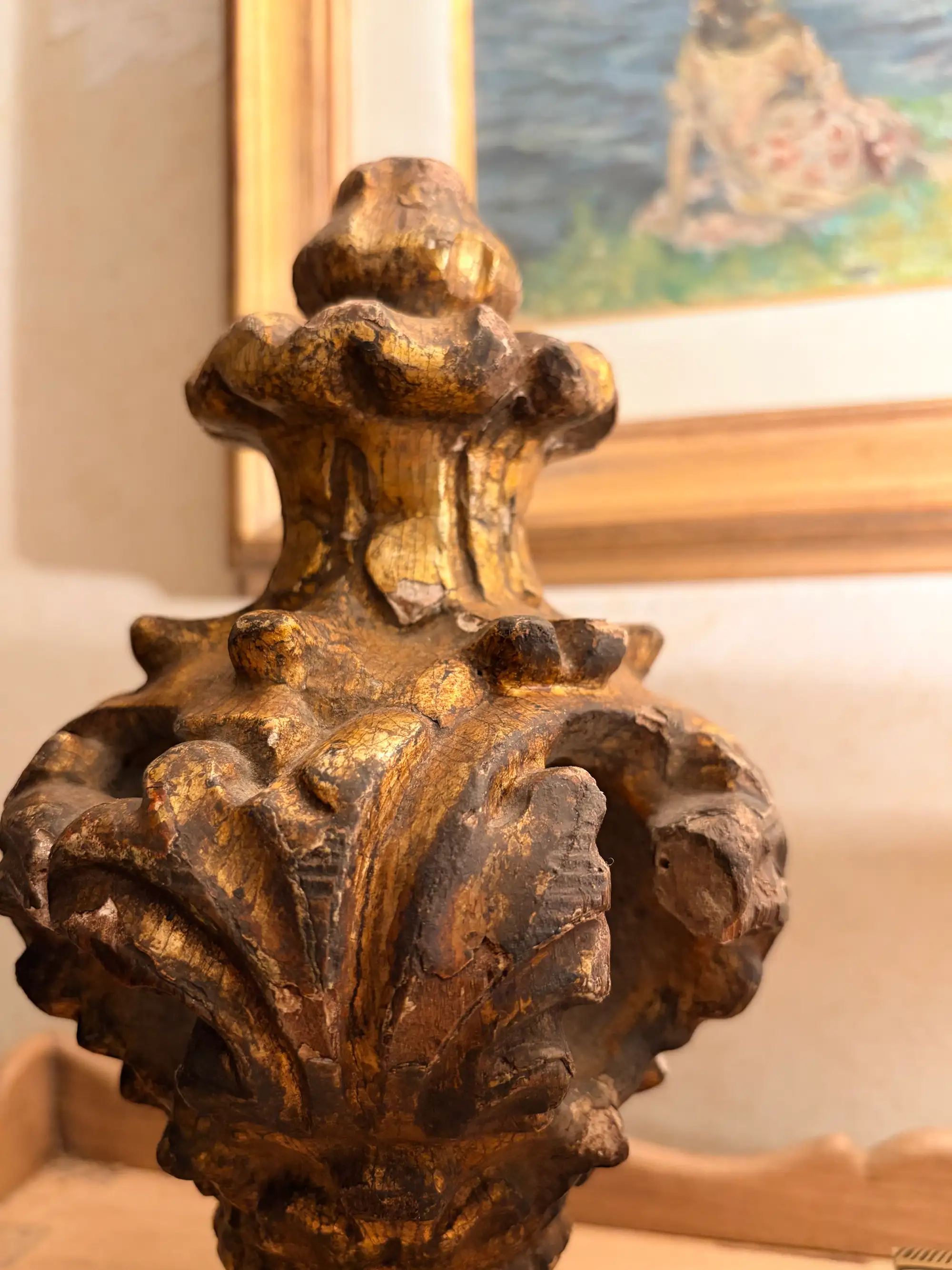 Coppia di Pinnacoli in Legno Intagliato e Dorato, Epoca Luigi XV, XVIII Secolo - immagine 4